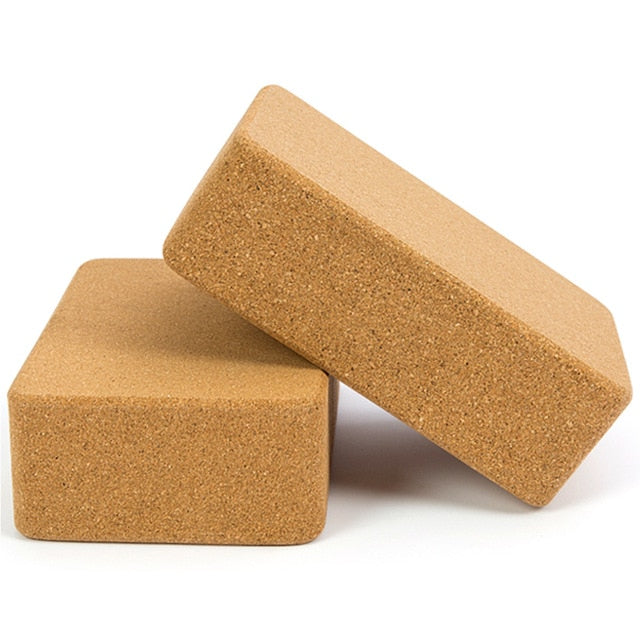 Natural Cork Yoga Blocks | Yoga Blocks and Strap Set | Compostable Yoga Blocks