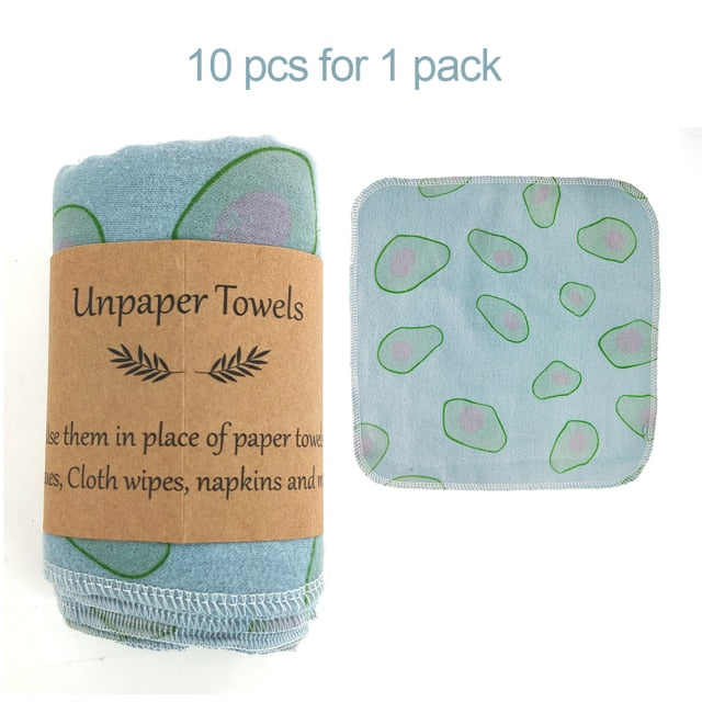 Reusable Paperless Cloth Cleaning Towels (10 pack)