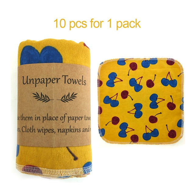 Reusable Paperless Cloth Cleaning Towels (10 pack)