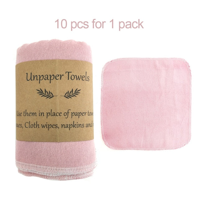 Reusable Paperless Cloth Cleaning Towels (10 pack)