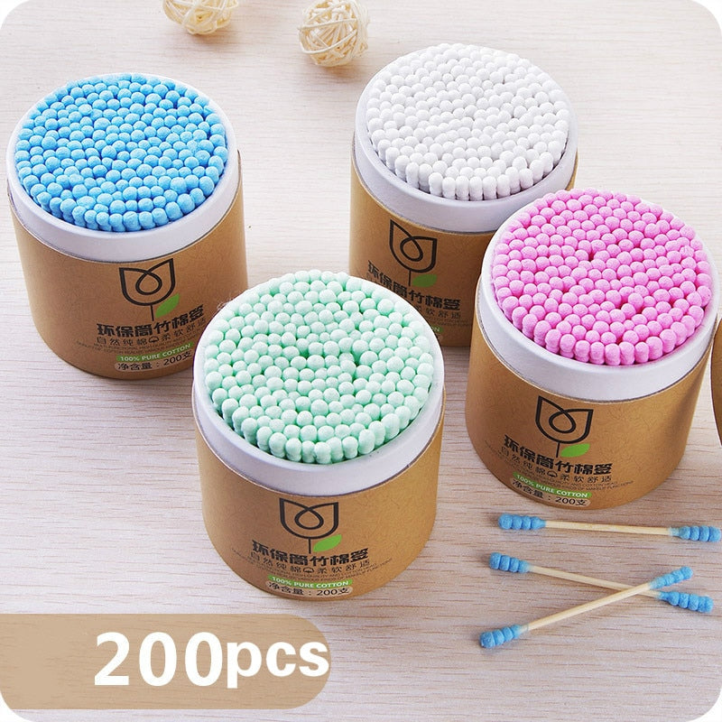 Bamboo Cotton Swabs for Kids (200 pieces)