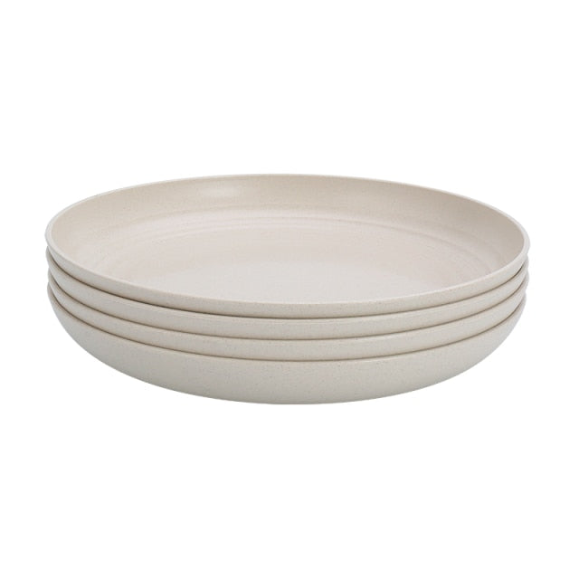 Unbreakable Wheat Straw Dinner Plates (set of 4)