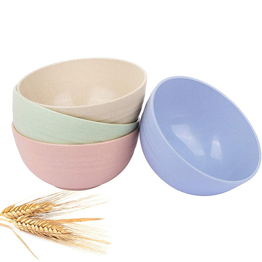 Wheat Straw Breakfast or Salad Bowls (set of 4)