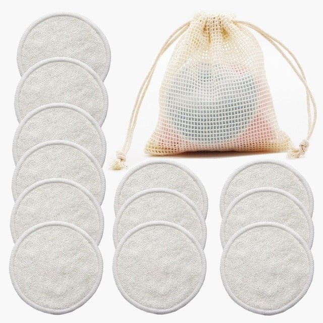 Reusable Bamboo Fiber Makeup Remover Pads (12 pack) - goosavvy.com