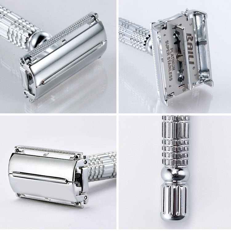 Safety Razor for Men | Reusable Shaving Razor with Storage Case and Extra Blades | Double Edge Stainless Steel Safety Razor - goosavvy.com