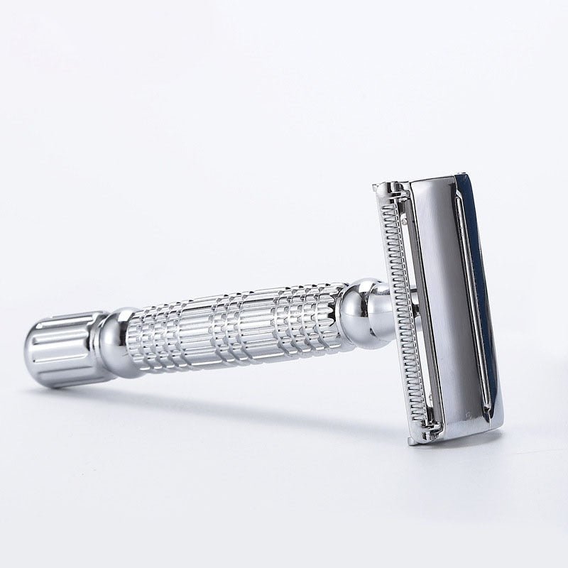 Safety Razor for Men | Reusable Shaving Razor with Storage Case and Extra Blades | Double Edge Stainless Steel Safety Razor - goosavvy.com