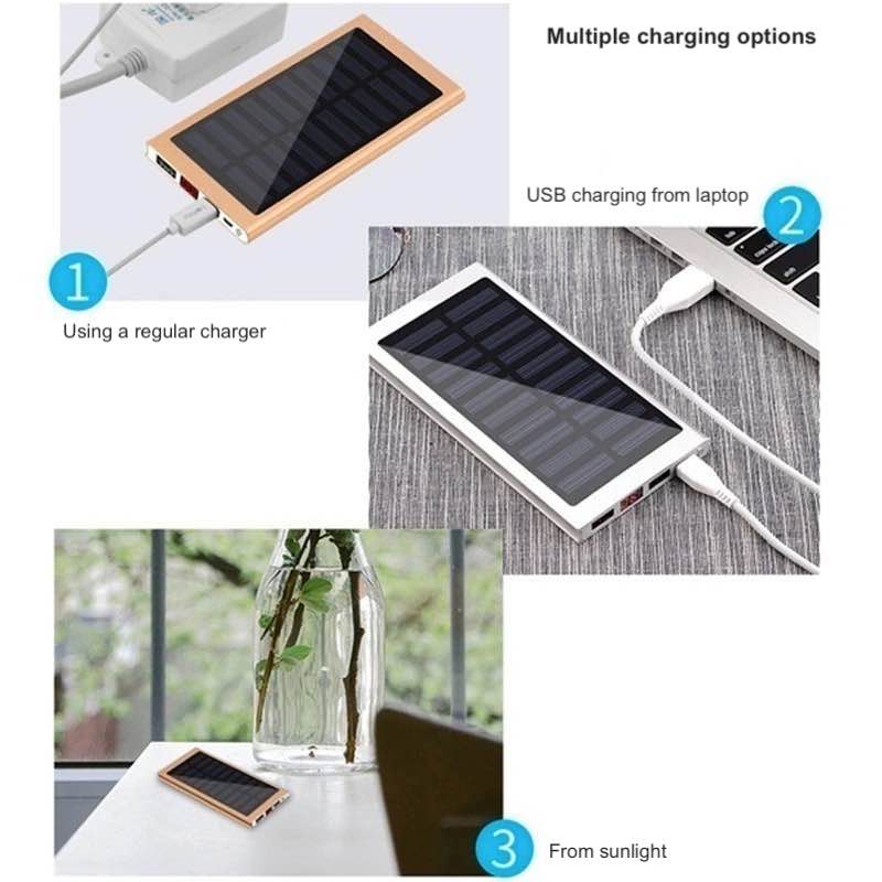 Solar Power Bank and Fast Charger - 30000mAh - goosavvy.com