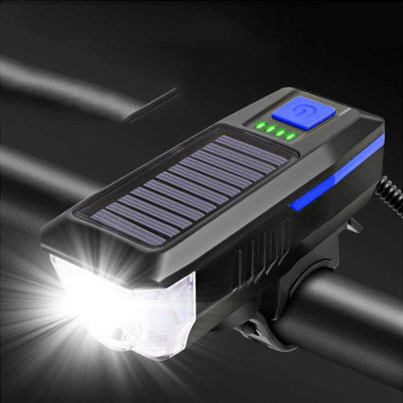 Solar Powered Bike Light with Horn | LED Bike Light For Night Riding | Rechargeable Bicycle Light - goosavvy.com